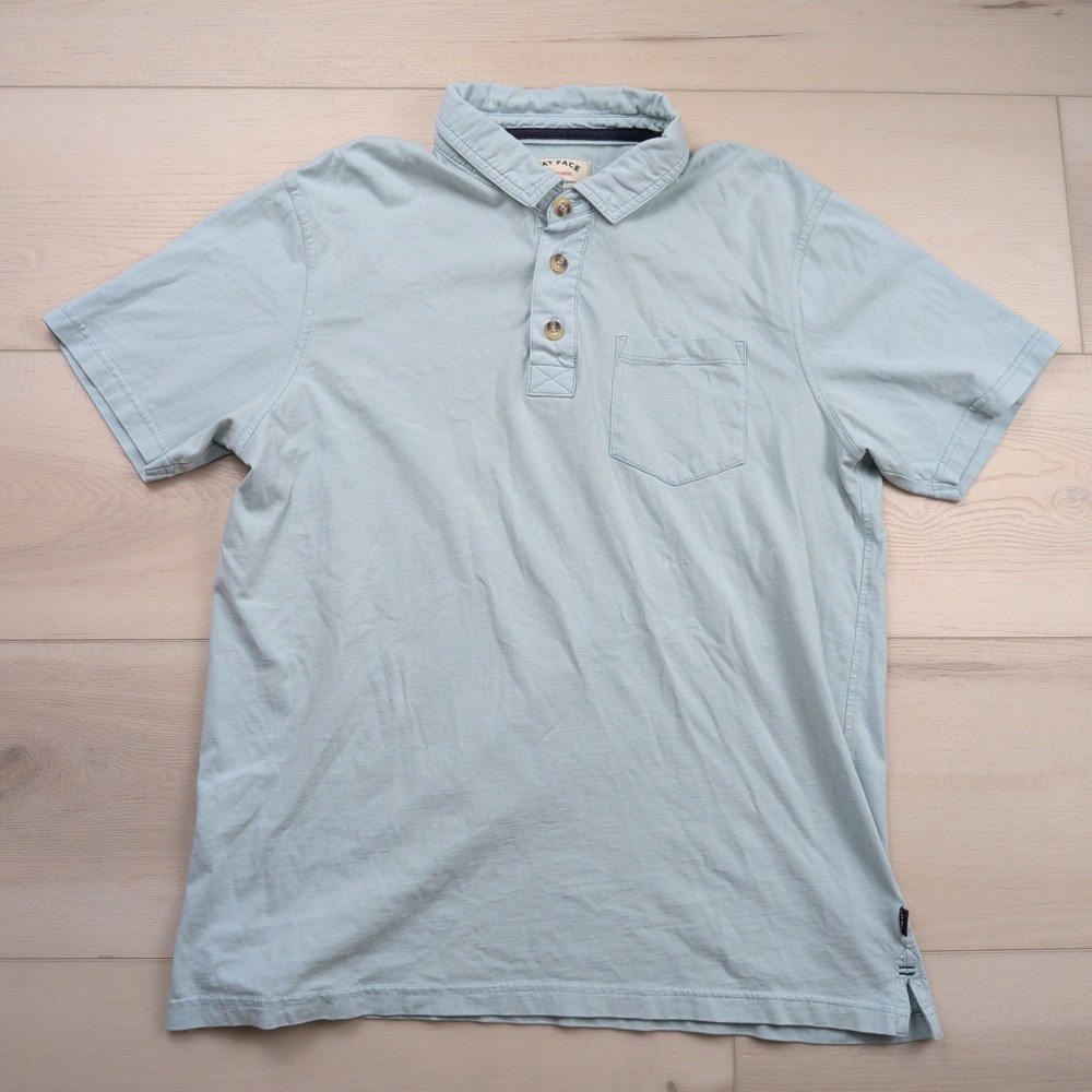 FatFace Mens Light Blue Cotton Short Sleeve Pocket Polo Shirt Large 978722